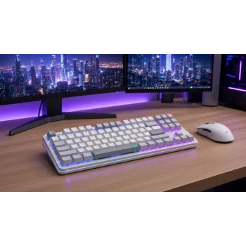 DARK PROJECT ALU87A Daylight mechaninė klaviatūra, G3MS Zircon jungikliai, rusiška layout, aliuminis, RGB, Hot-Swappable, TKL