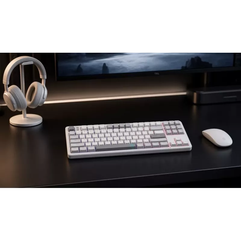 DARK PROJECT ALU87A Daylight mechaninė klaviatūra, G3MS Zircon jungikliai, rusiška layout, aliuminis, RGB, Hot-Swappable, TKL