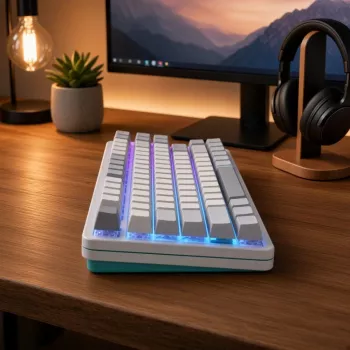 DARK PROJECT ALU87A Daylight mechaninė klaviatūra, G3MS Zircon jungikliai, rusiška layout, aliuminis, RGB, Hot-Swappable, TKL