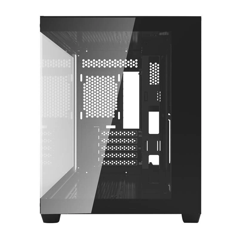 Darkflash C285MP Vidutinio bokšto kompiuterio korpusas, grūdinto stiklo šoninė panelė, ATX, juodas