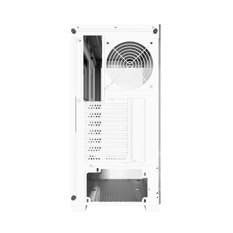 Darkflash DS900W White Mid-Tower kompiuterio korpusas, ATX, grūdintas stiklas, be ventiliatorių
