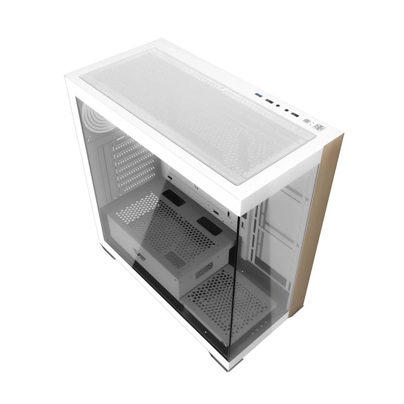 Darkflash DS900W White Mid-Tower kompiuterio korpusas, ATX, grūdintas stiklas, be ventiliatorių