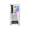 Darkflash DS900WD ATX vidutinio bokšto kompiuterio korpusas (baltas) su 4 ARGB ventiliatoriais ir grūdinto stiklo šonine sienele