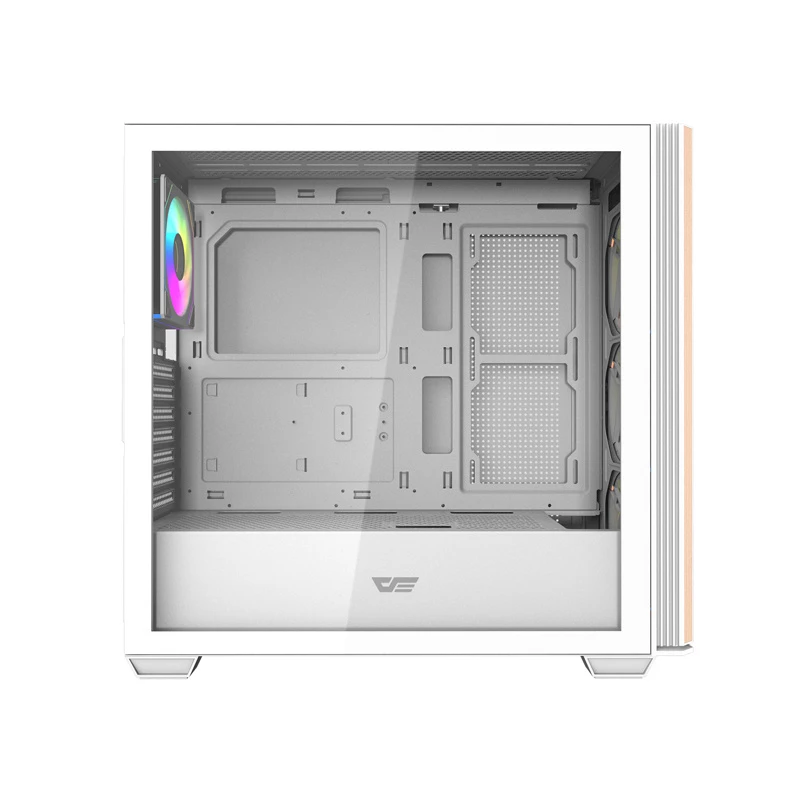 DARKFLASH DS900WS vidutinio bokšto baltas korpusas su 4 ARGB ventiliatoriais