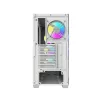 DARKFLASH DS900WS vidutinio bokšto baltas korpusas su 4 ARGB ventiliatoriais