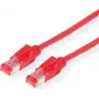 Dätwyler Cat 6 S/FTP komutacinis kabelis RJ45 į RJ45, 0,5 m, raudonas, LSZH 21.05.0001
