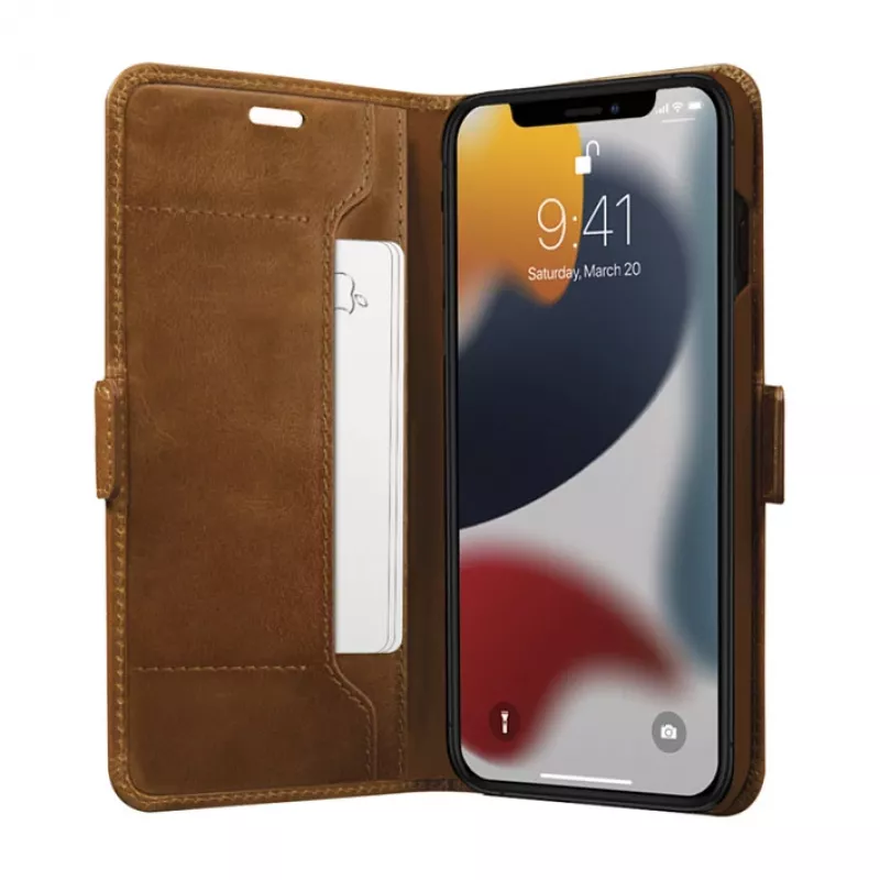 dbramante1928 Copenhagen Slim dėklas-apdangalas Apple iPhone 13 Pro Max, grūdėtos odos, šviesiai rudos spalvos