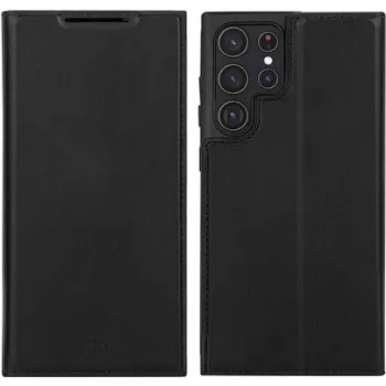 dbramante1928 Oslo Flip Case for Mobile Phone - Polyurethane (PU), Plastic - Black - for Samsung Galaxy S22 Ultra