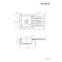 DEANTE 1-Bowl Granite Composite Kitchen Sink with Drainer - Graphite