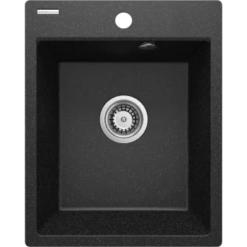 DEANTE 1-Bowl Granite Composite Sink with Drainer - Graphite