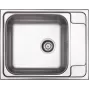 DEANTE 1-Bowl Steel Sink with Drainer - Brushed Stainless Steel, 780x435 mm, Inset