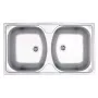 DEANTE ZMU 0200 2-Bowl Steel Sink with Drainer