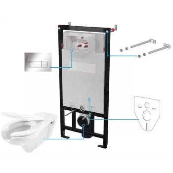 DEANTE 6-in-1 Slėptuvinis tualeto komplektas