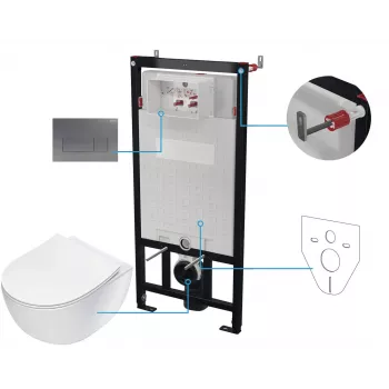 DEANTE 6-in-1 pakabinamas tualeto komplektas