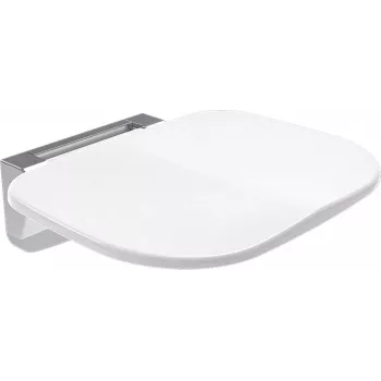 DEANTE Sulankstoma Sieninė Kėdė - Balta, 150 kg Apkrova, ABS Plastikas ir Aliuminis