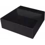 DEANTE Granito kompozito vieno dubens virtuvės kriauklė su čiaupo anga - dangteliu, juoda, 45 cm minimalus spintelės plotis