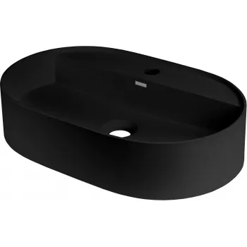 DEANTE Granite Countertop Washbasin su Faucet Island - Oval - Juoda
