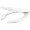 DEANTE Soft-Close Toilet Seat with Duroplast Material, Adjustable Hinges, White Glossy Finish