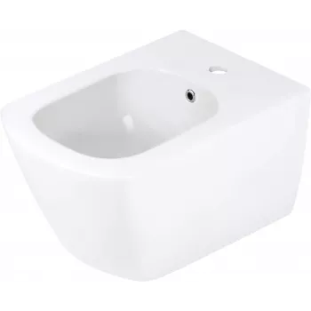 DEANTE Suspended Bidet Cersanit Crea Wall-Hung Ceramic White Glossy Rectangular 1 Tap Hole