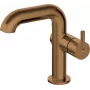 DEANTE Washbasin Mixer with Rectangular Spout, Black, Single-Lever, Deck-Mounted, Brass, Arnika Nero