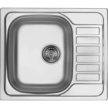 Kriauklė DEANTE ZEO 311A plieninė, 1 dubuo su nutekėjimo lentynėle, nerūdijantis plienas AISI 304, satino apdaila, įstatoma, 780x435 mm