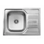 DEANTE ZEX 311A 1-Bowl Stainless Steel Kitchen Sink with Drainer, AISI 304, Satin Finish, 780x435 mm
