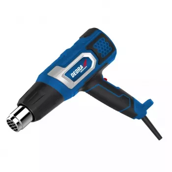 DEDRA DED7977 2000 W karšto oro pistoletas su 3 pakopų temperatūros reguliavimu, 4 antgaliais ir grandikliu