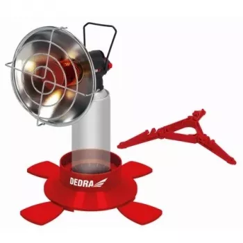 DEDRA Radiator for Cartridge 7/16'' – chromuoto plieno dujų šildytuvo antgalis, spinduliuojanti šiluma, EN417 sriegis, sidabrinis