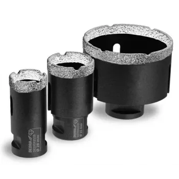 DEDRA deimantinių grąžtų rinkinys vakuuminis litavimas 28, 35, 68 mm 3 vnt.
