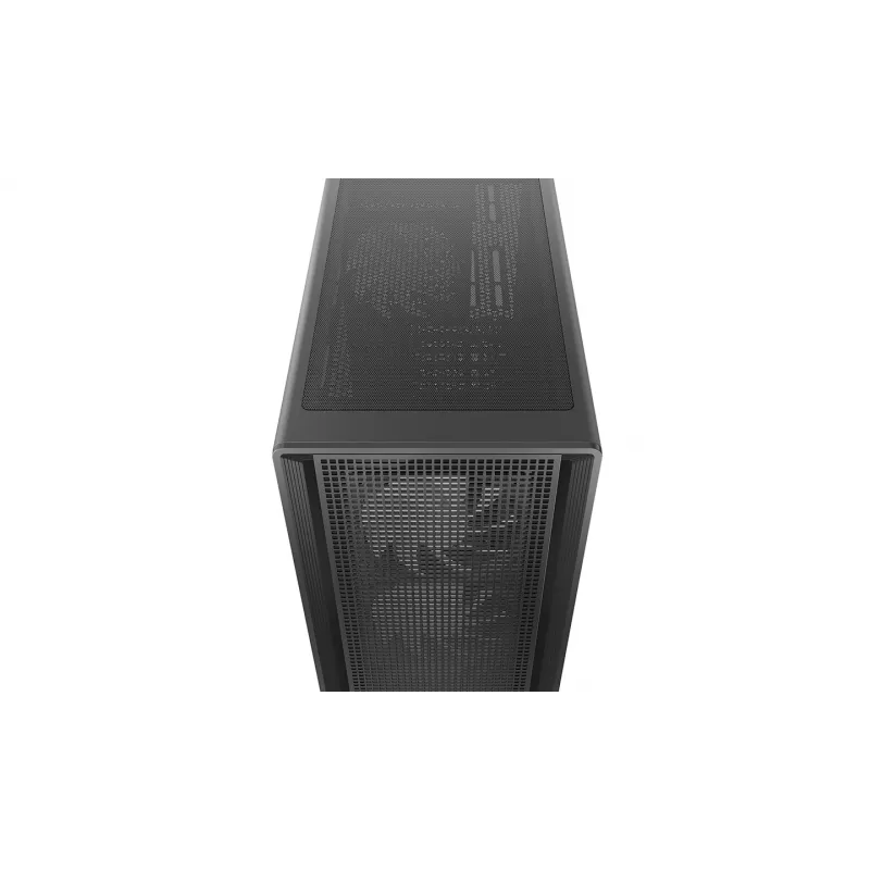 Deepcool CC550 4F Mid Tower korpusas, 4x 120mm LED ventiliatoriai, grūdintas stiklas, juodas