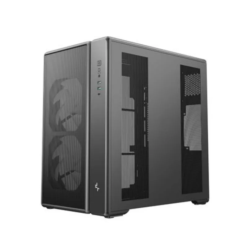 Deepcool CG590 MESH 2F vidutinio bokšto korpusas - juodas, grūdintas stiklas, 2x120mm ventiliatoriai