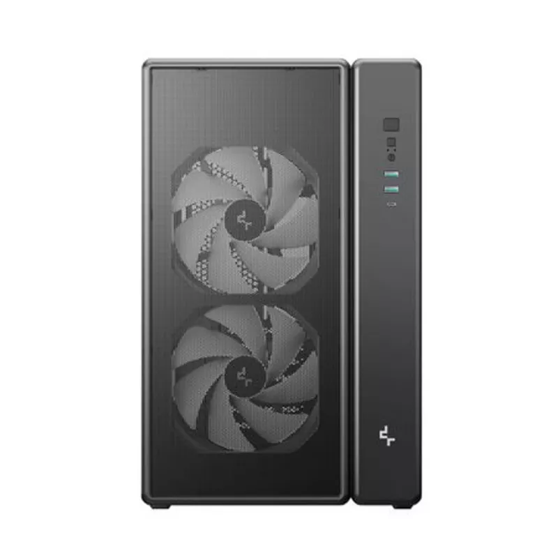 Deepcool CG590 MESH 2F vidutinio bokšto korpusas - juodas, grūdintas stiklas, 2x120mm ventiliatoriai
