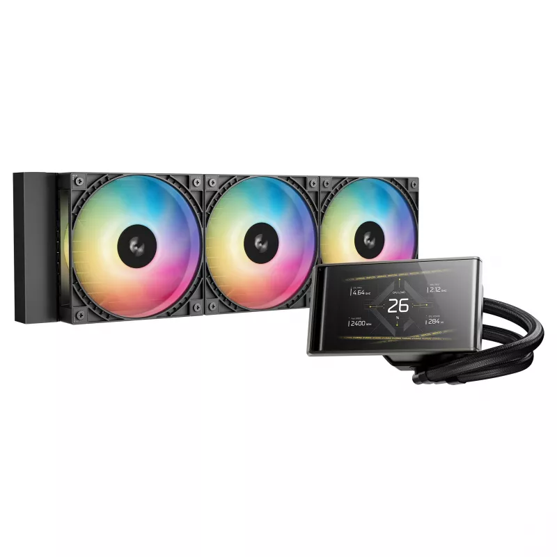 DeepCool LT360 VISION ARGB AIO Liquid Cooler, 360mm, Black