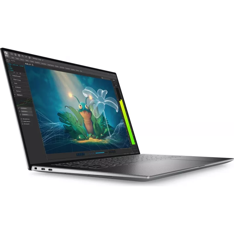 Dell Precision 5570 Mobile Workstation - Intel Core i7-12700H - 32GB DDR5 RAM - 1TB NVMe SSD - 16.0 inch WUXGA 1920x1200 Anti-Glare 500 nits - NVIDIA RTX A1000 4GB - Windows 11 Pro - Sidabrinis