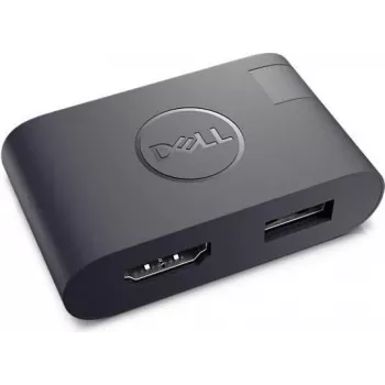 Dell USB Type-C į HDMI/USB Type-A adapteris (DA20) - 4K HDMI, USB 3.0, juodas