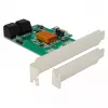 DeLOCK 4 prievadų SATA 6Gb/s PCIe 2.0 x1 valdiklio plokštė su Marvell 88SE9215