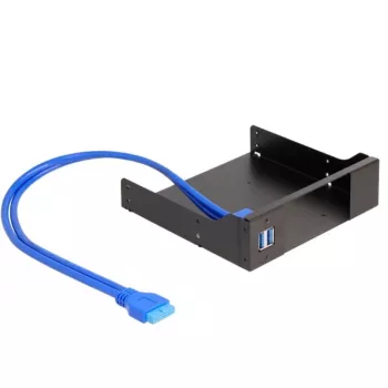Delock 5,25 colio metalinis tvirtinimo rėmas plono korpuso mobiliojo krepšelio įrengimui su USB 5 Gbps (18006)