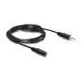 DELOCK Audio ilginimo laidas 3,5mm Jack lizdas-kištukas 3m juodas