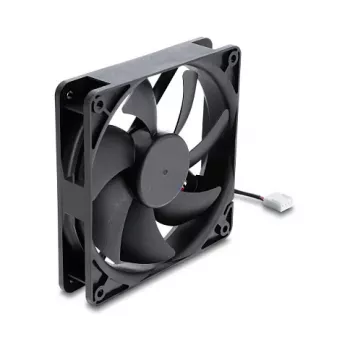 Delock ašinis ventiliatorius 48 V DC, 120 x 120 x 25 mm, 4-Pin PWM, juodas
