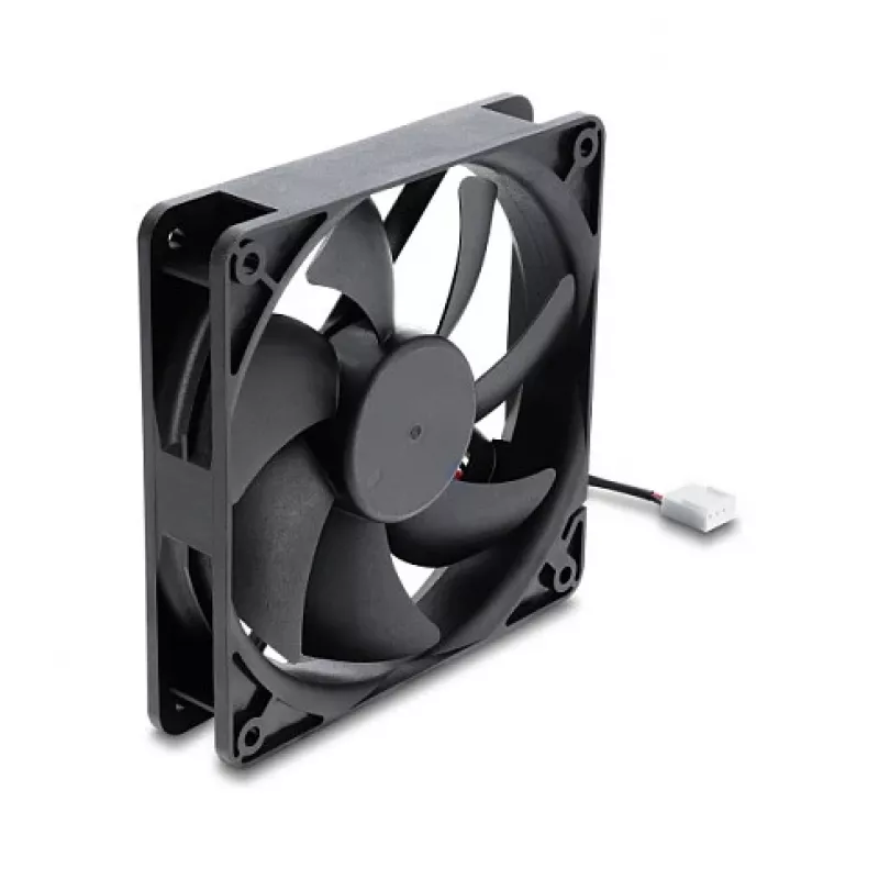 Delock ašinis ventiliatorius 48 V DC, 120 x 120 x 25 mm, 4-Pin PWM, juodas