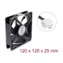 Delock ašinis ventiliatorius 48 V DC, 120 x 120 x 25 mm, 4-Pin PWM, juodas