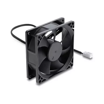 Delock ašinis ventiliatorius 48 V DC, 80 x 80 x 25 mm, 2 kontaktų jungtis, juodas
