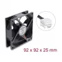 Delock ašinis ventiliatorius 48 V DC 92x92x25 mm 4-Pin PWM (67452), juodas