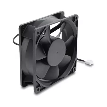 Delock ašinis ventiliatorius 48V DC, 120x120x38mm, 4-Pin PWM, rutulinis guolis, 3000 RPM, 170 m³/h, juodas