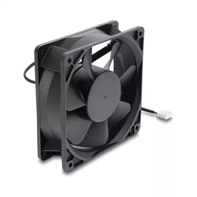 Delock ašinis ventiliatorius 48V DC, 120x120x38mm, 4-Pin PWM, rutulinis guolis, 3000 RPM, 170 m³/h, juodas