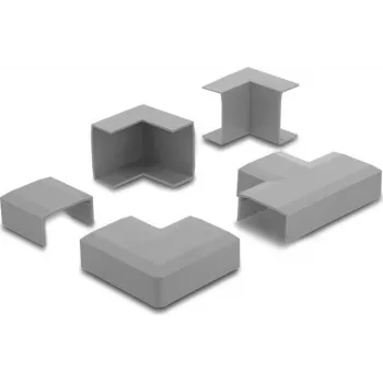 Delock kabelių kanalo jungtis 30 x 14 mm kanalams, 5 vienetų rinkinys, pilka 22098