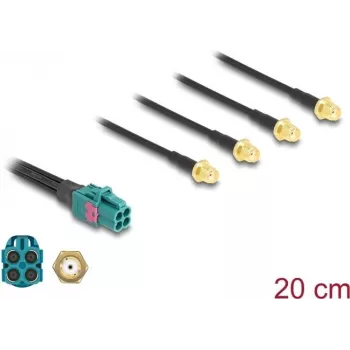 Delock 90283 Mini FAKRA Z Female Quad į 4 x SMA Male 0,2 m RG-174 kabelis
