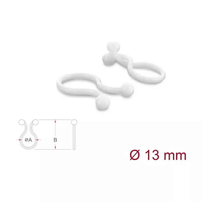 Delock kabelių spiralinė įvyniojimo juosta 13 mm permatoma, 10 m, 100 vnt.