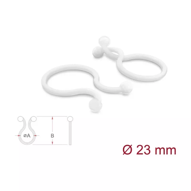 Delock kabelių spiralinė juosta Ø 23 mm permatoma, 100 vnt.