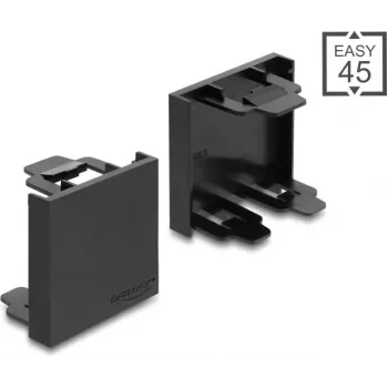 Delock Easy 45 modulinė tuščia plokštė 45 x 45 mm, juoda (81670)